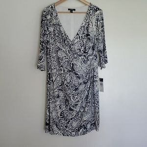 NWT Chaps 3/4 length sleeve dress